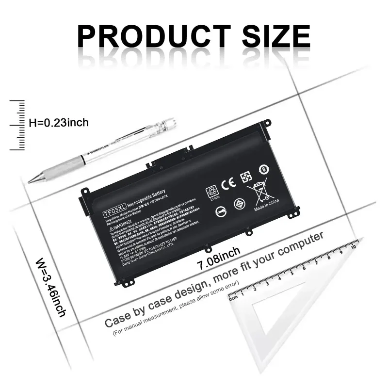 TF03XL Battery for HP X360 14-BF0XX 14-BK 14-CD Pavilion 15-CC 15-CC023CL 15-CD 15-DW 15-CK 15-CK0XX 15T-CS 17-AR 17-AR007CA