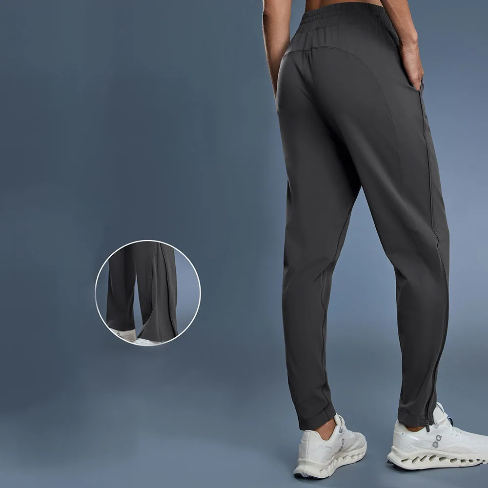 

Women's Sport Pants with Adjustable Zipper Hem - Versatile Trousers For Commuting, Running, Gym & Casual Wear Fitness Clothes