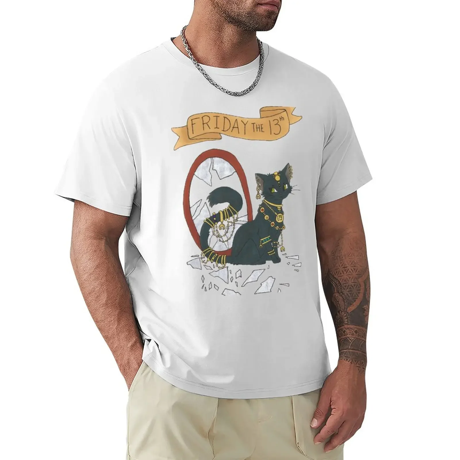 Friday 13th Black Cat T-Shirt summer clothes blanks compression shirt men