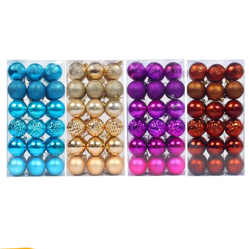 大きなクリスマスボールセット,木の装飾ペンダント,繊細な防水ハンギングオーナメント,36個,6cm