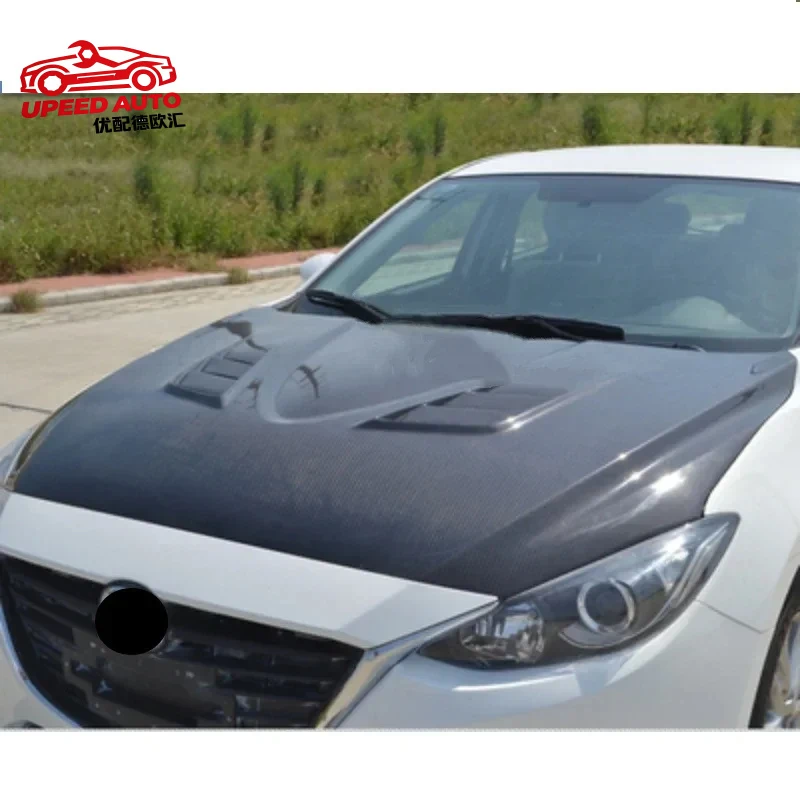 

Suitable for Carbon Fiber Hood Scoop Mazda3 Axela 2014 2016 2017 Modified RX8 High Gloss Body Kit