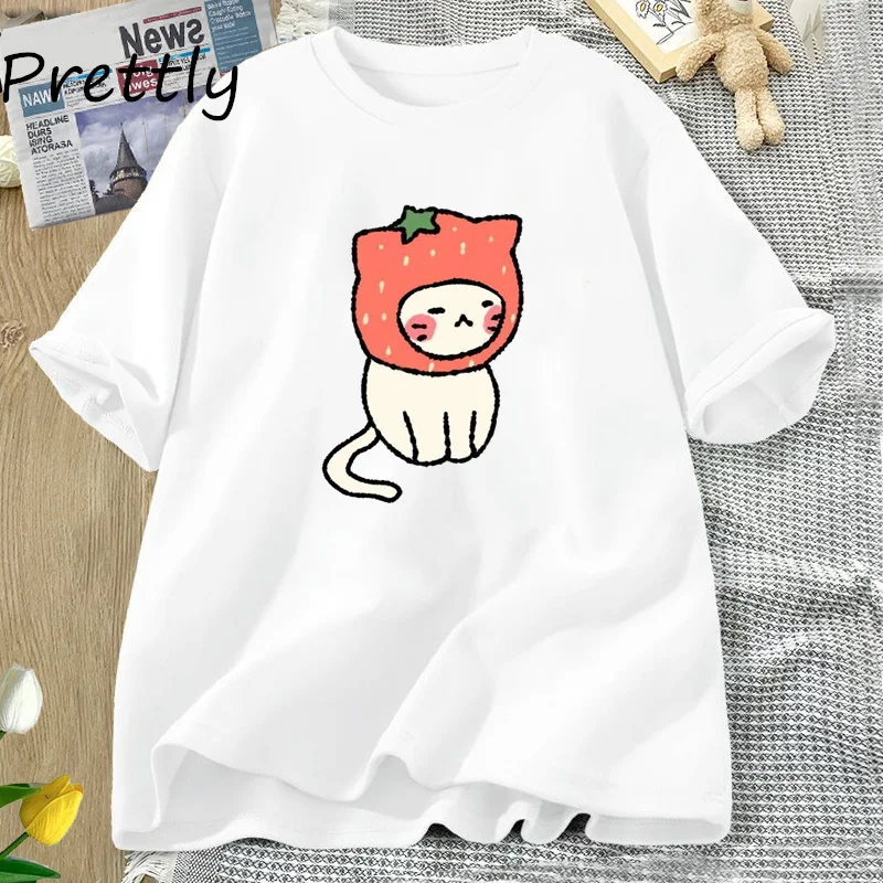 Yoongi Cat T-shirt Funny Printed Cotton Short Sleeve Tees Summer Unisex Women Men T Shirt Casual Round Neck T Shirts Streetwear