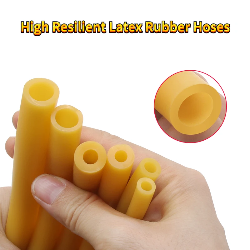 Nature Latex Rubber Hoses Yellow IDxOD 1.6~18mm High Resilient Surgical Medical Tube Slingshot Catapult Elastic Band 