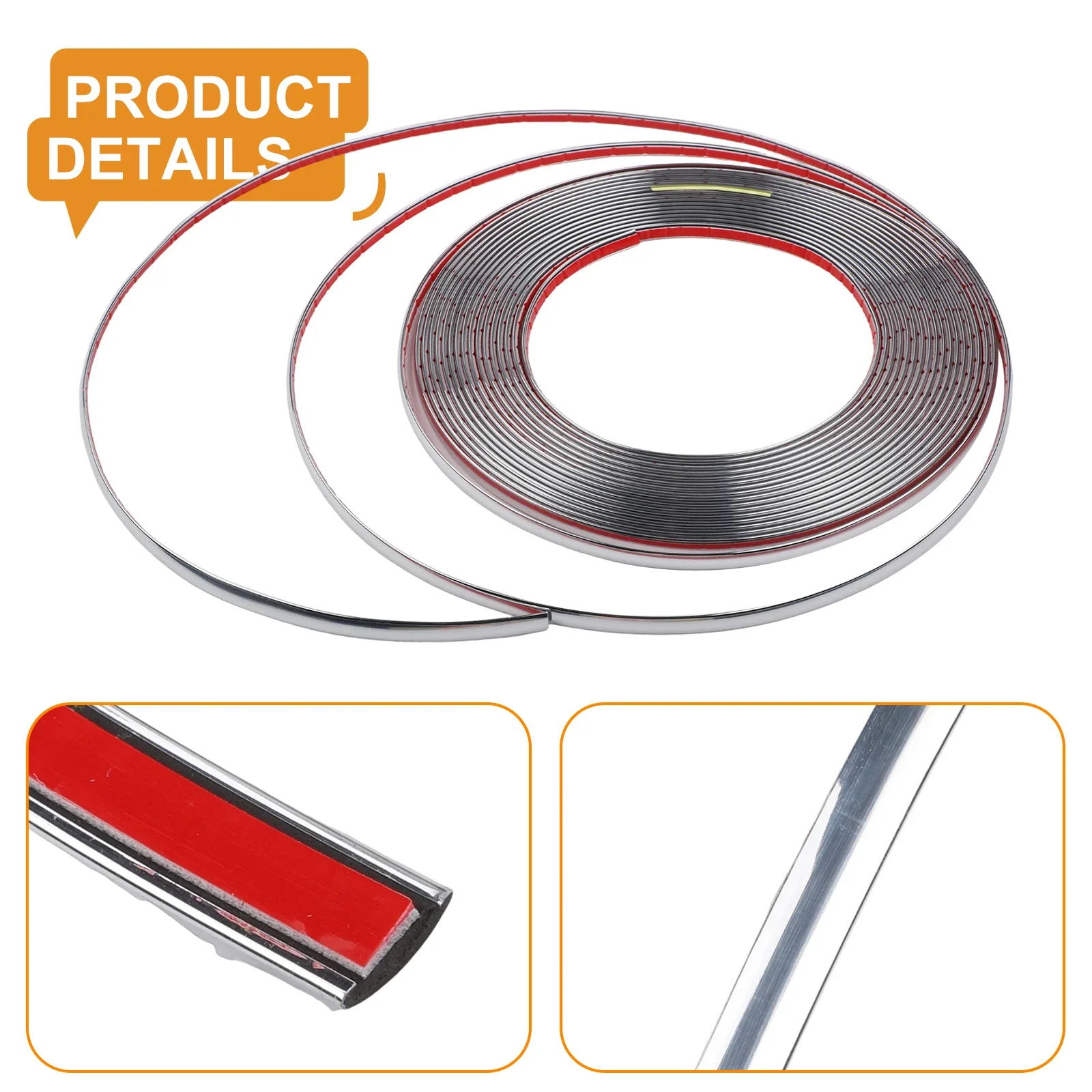 Ceiling Moulding Moulding Trim Home Interior Decor 12.5m X 10mm Electroplated Silver Finish Hassle-free Installation
