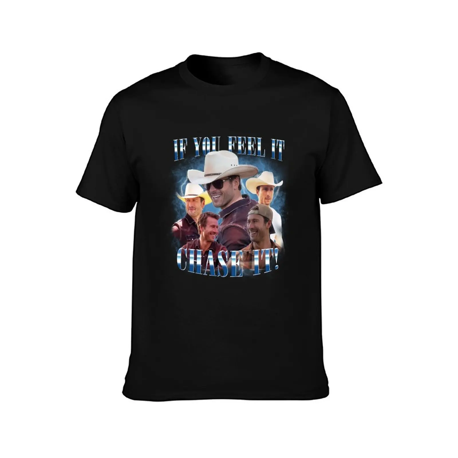 Glen Powell - If You Feel It Chase It - Twisters T-Shirt Worker Basic Short Sleeve Tee T-Shirt