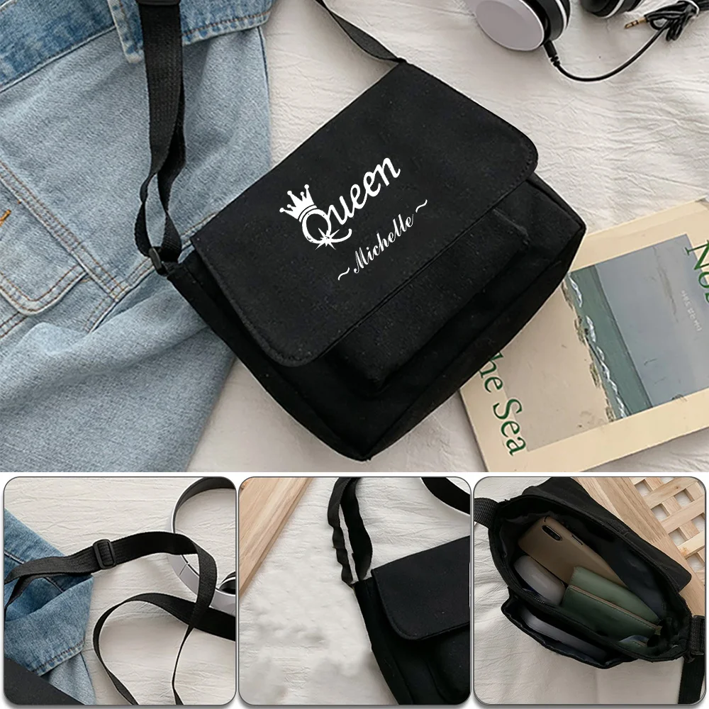 Personalized Customization Name Crossbody Bag Casual Handbag Portable Storage Bag Mailman Bag