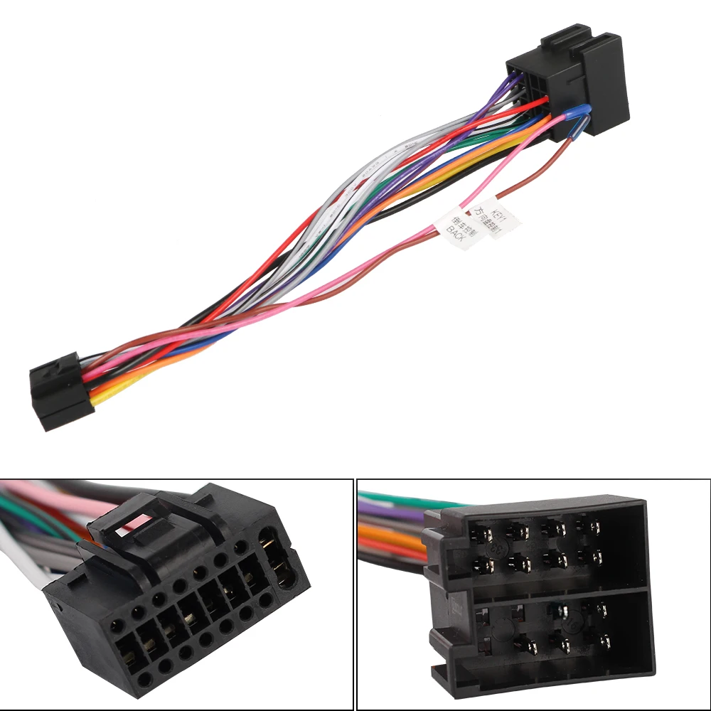 16 Pin Plug Cable Wire Harness Adaptor Car Stereo Radio ISO Standard Connector Adapter For ALPINE Car Wire Cable Adapter
