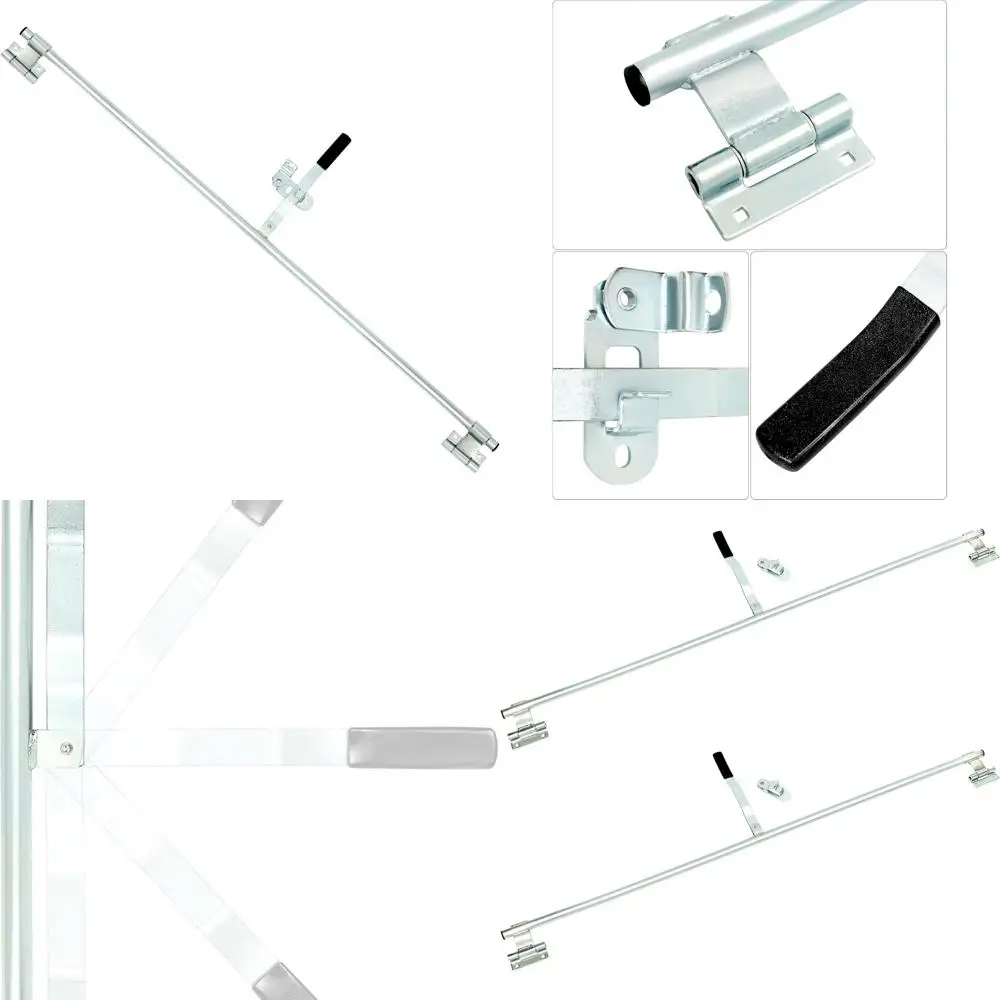 قفل قضيب كامة مقطورة البضائع، 2 حزمة مزلاج باب مقطورة 55 بوصة، مطلي بالزنك، منحدر قابل للطي وباب RV قابل للطي للأسفل، مفصل واحد #1