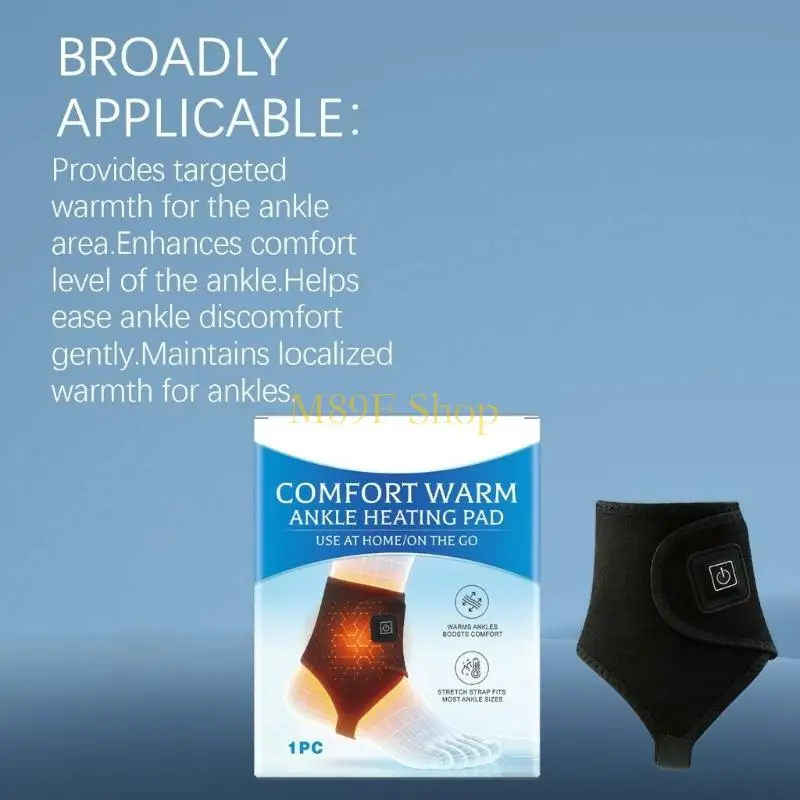 M89F Ankle Warmer Delivering Comforting Massage and Heat Message Ankles Wrap Foot Pad in Daily Activities