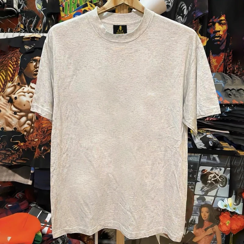 Loose Fit Cotton T-Shirt Unisex Short Sleeve Double Thread UPUPXIA Hero Print Sweat Absorbent round Neck Casual Summer Top
