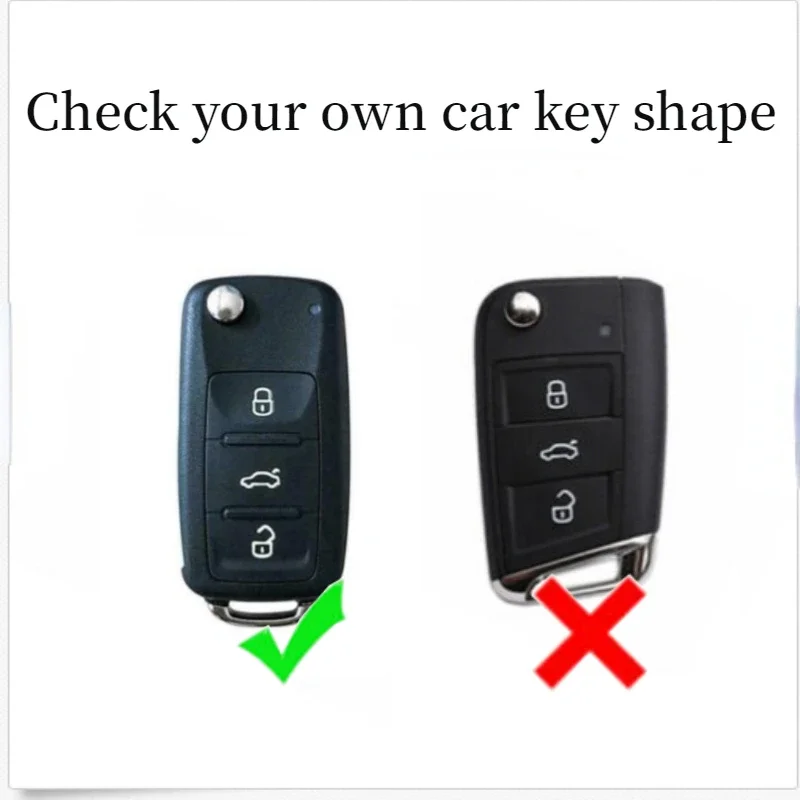 Stopu cynku metalowy samochรณd klucz skลadany obudowa pilota obudowa do VW Volkswagen Golf Bora Jetta Scirocco Tiguan Polo Skoda Octavia Superb