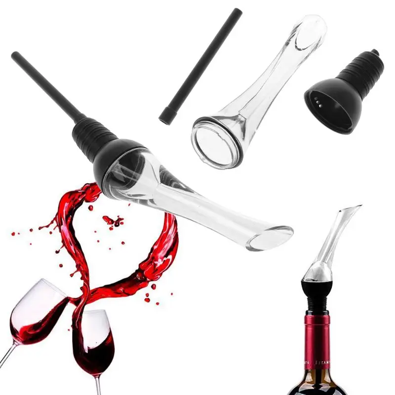 

White Red Wine Aerator Pour Spout Bottle Decanter Pourer Aerating For Home Party