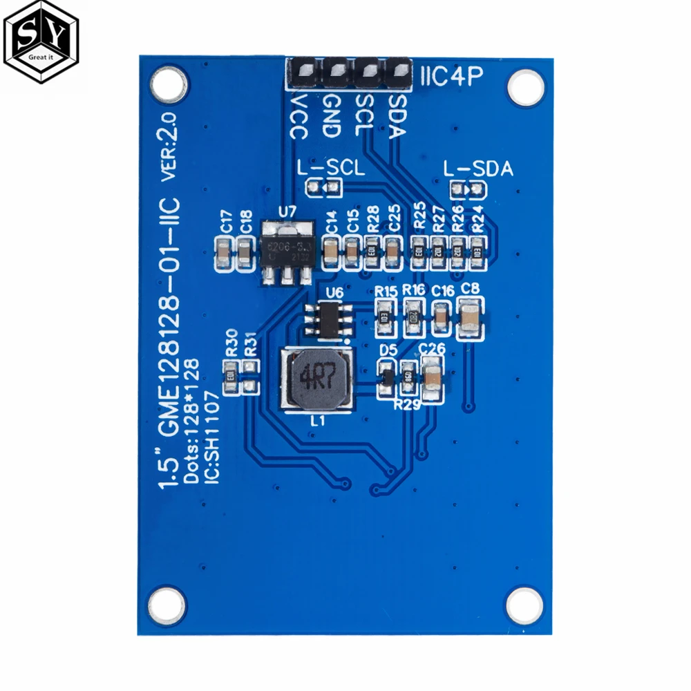 ใหม่ทั้งหมด 1.5 นิ้ว 128x128 OLED Shield โมดูลหน้าจอคุณภาพสูงผลิตภัณฑ์สําหรับ Raspberry Pi สําหรับ STM32 สําหรับ Arduino