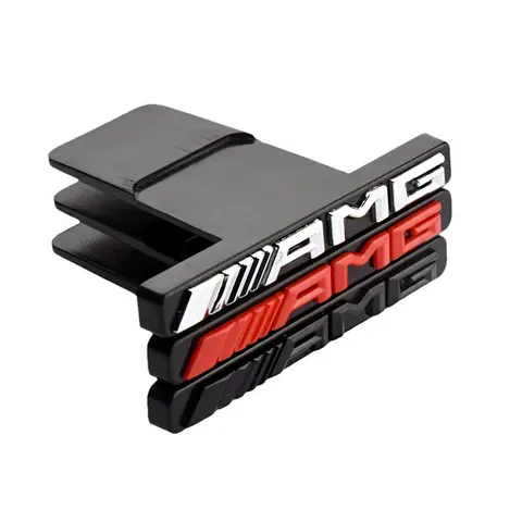 For AMG Mercedes Benz w211 W124 W169 W176 W177 W202 W203 W204 W205 W210 auto accessories AMG Logo Emblem Car Front Grille Badge