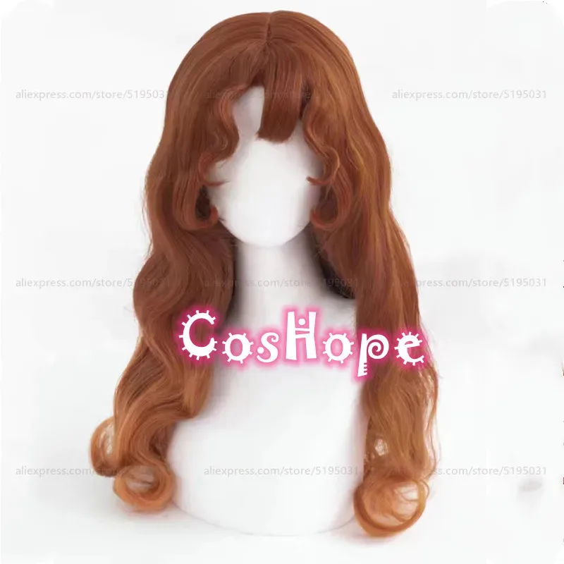 

Vivi 2025 Little Girl Eurydice 70 см длинные вьющиеся коричневые аниме косплей парик термостойкие синтетические парики