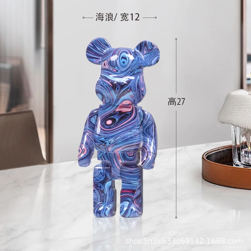 

28cm exquisite bear statue ceramic electroplating decoration bear statue animal statue sculpture luxurious living room decoratio