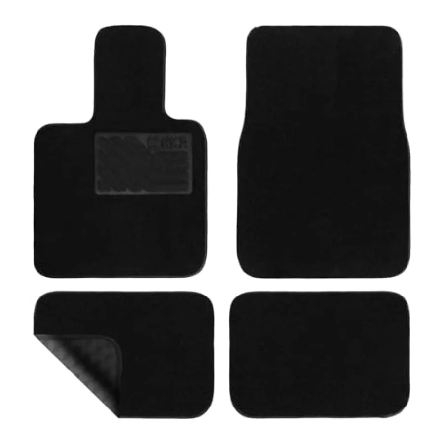 

All-Weather Universal Fit Car Floor Mats, 0.5 inch Thick Car Carpet Mats, Anti-Slip Automotive Mat with Driver Heel Pad Fit for