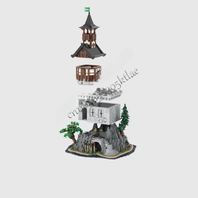 2962PCS MOC 중세 성 맞춤 퍼즐 모델 중세 암벽 타워 기술 DIY 조립 세트 장난감 어린이 휴일 크리스마스 선물
