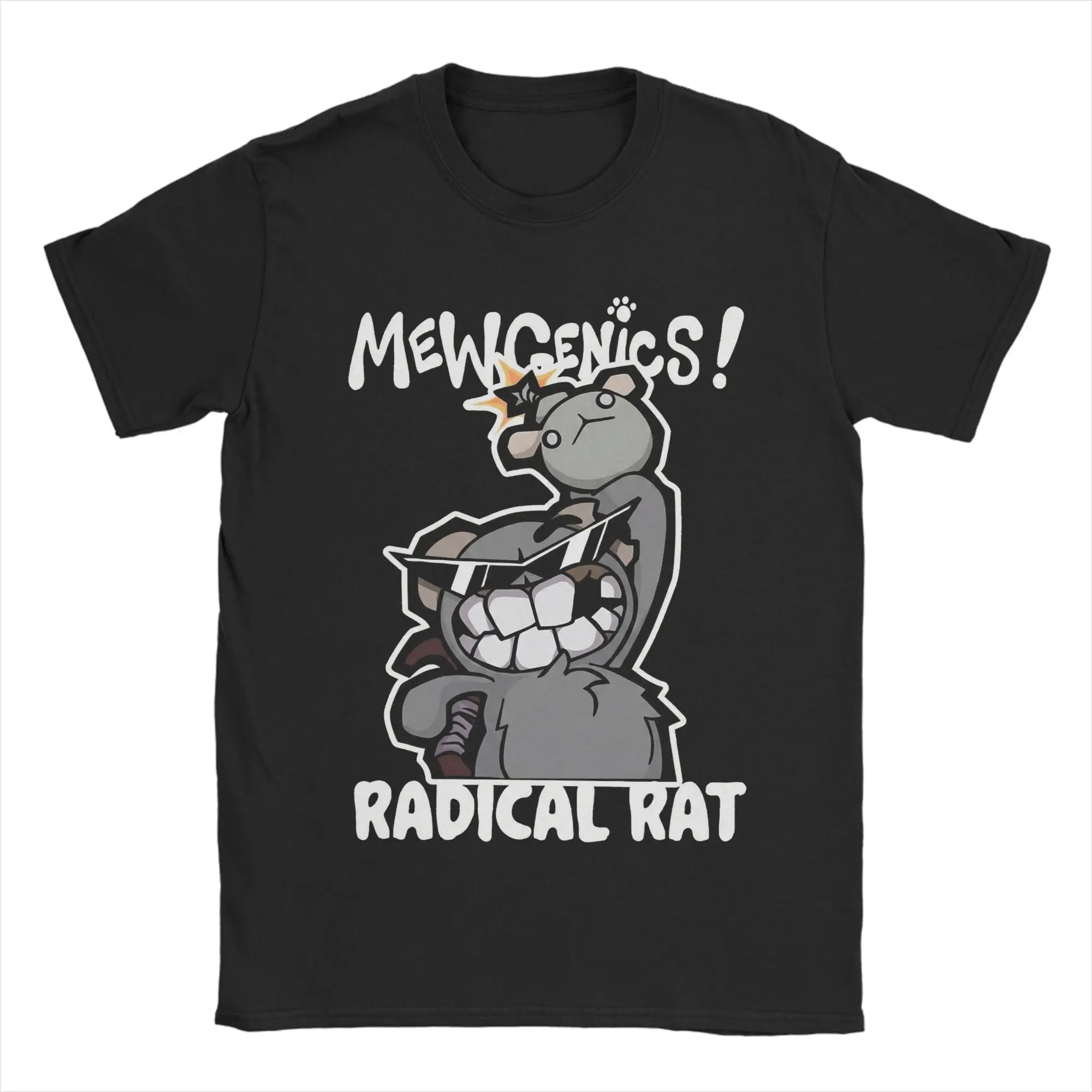 Men Women's T-Shirts Mewgenics Radical Rat The Cool Gamer Rat Cotton Tees Short Sleeve  T Shirts Round Collar Tops Plus Size