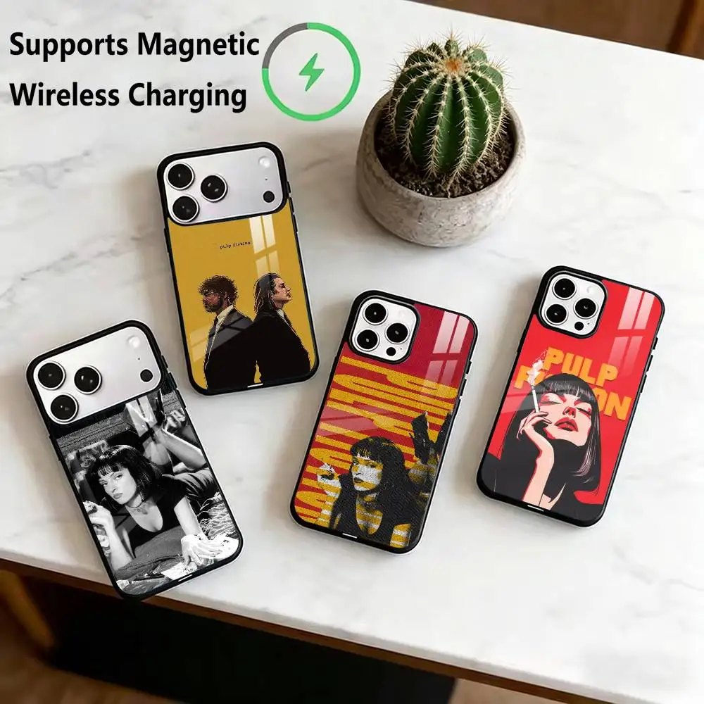 Movie Pulp F-Fiction  Phone Case For iPhone18 17,16,15,14,13,12,11 Plus,Pro Supports Magnetic Wireless Charging Gift