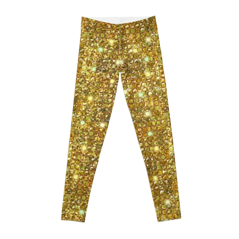 

Gold Sequins And Sparkles Leggings gym top Women