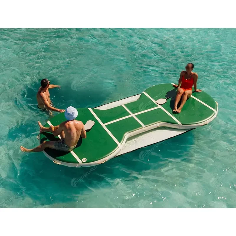 

Luxury Yacht Floating Dock Extension Premium PVC Inflatable Water Paddle Club Arena Floating Pickleball Court Platform