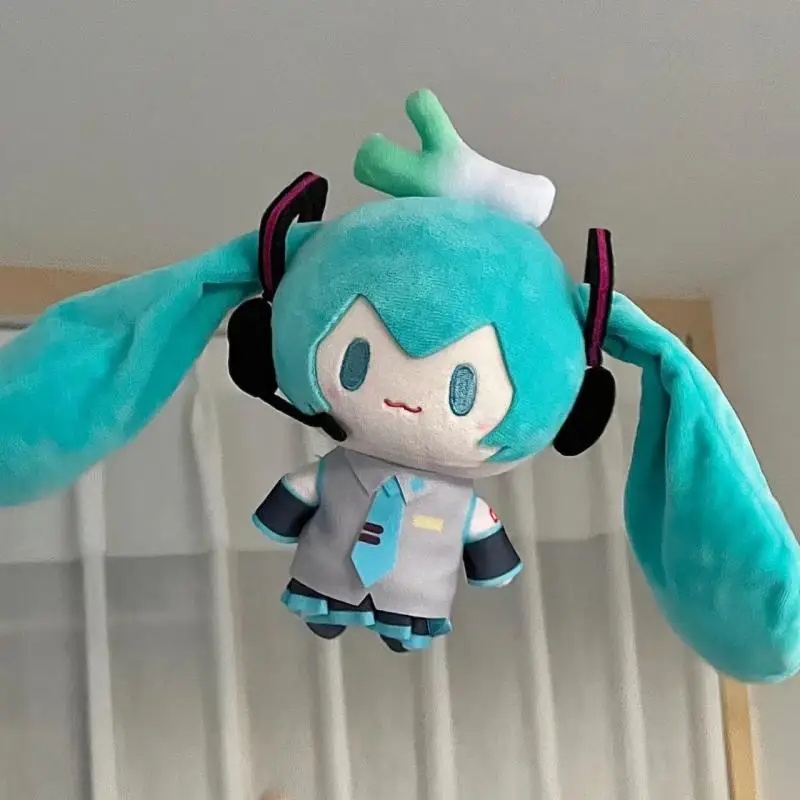 15Cm Anime Hatsune Miku Scallion Figure Kawaii Q Version Model Plush Toys Doll Ornaments Collection Model Ornament Toys Gifts