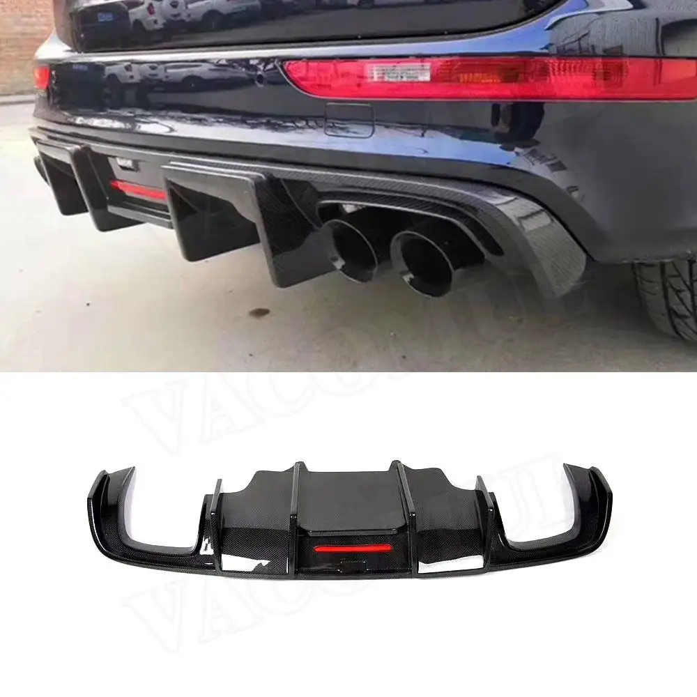 Carbon Fiber Car Accessorise Rear Bumper Lip Diffuser FRP Unpainted Black Extension Cover For Audi Q5 2012-2018