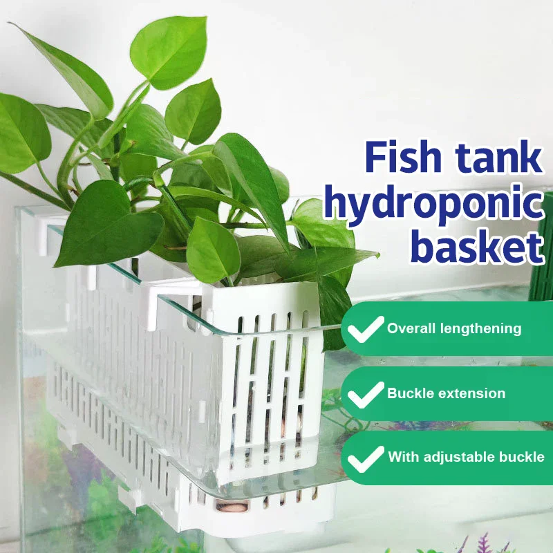 1PC Fish Tank Hanging Planter Aquatic Plant Holder Heat-resistant Hydroponic Basket Aquarium Underwater Aquatic Plants Basket