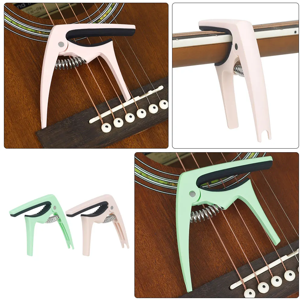 

2pcs Plastic Guitar Capo For Acoustic Electric Bass Ukulele Portable Capo Tone Modified Clamp Guitar Tuning Accessory