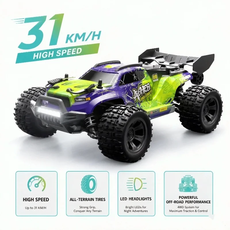 New SCY-18101 1/18 2.4G Full Scale Remote Control High Speed Monster Off-Road Vehicle 4WD Brushed RC Electric Model With Lights