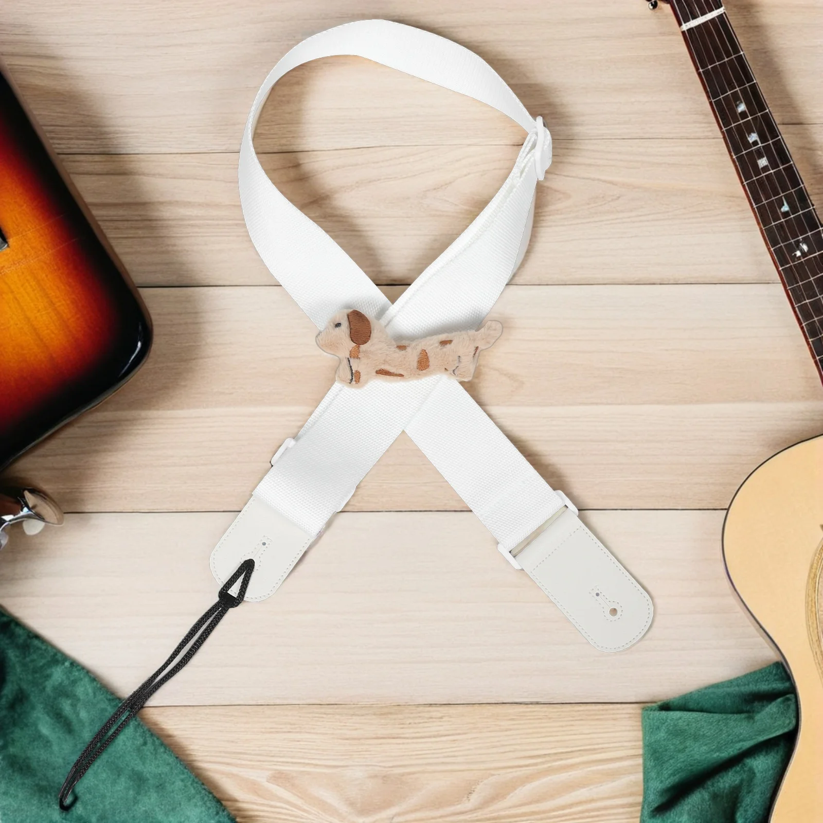 

Soft Guitar Strap Adjustable Comfortable Shoulder Support Cute Music Instrument Accessories for Guitar Bass Players