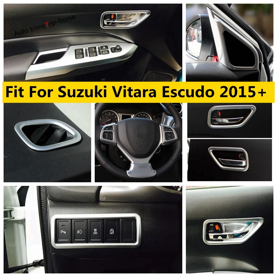 

A Pillar Door Handle Bowl Window Lift Button Air AC Vent Frame Cover Trim For Suzuki Vitara Escudo 2015 - 2021 Car Accessories