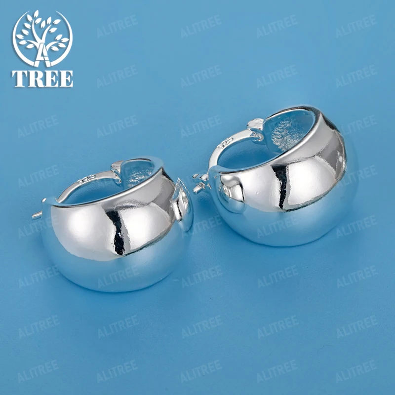 

925 Sterling Silver Smooth Ear Clip Earring Women Fashion Party Engagement Wedding Fine Gift Popular Jewelry Accessories