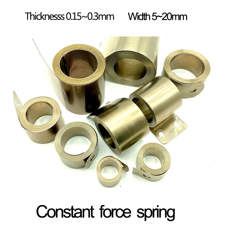 Stainless Steel Constant Force Spring Spiral Power Spring Dishwasher Coil Accessory Winding Mechanism Tensile Thick 0.15-0.3mm