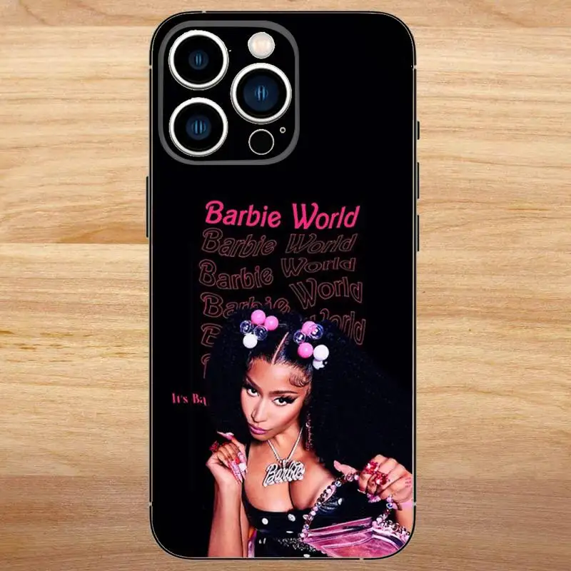 Hot Singer Nicki Minaj Telefoon Case Voor iPhone 15,14,13,12,11,Pro,Max,Plus,Mini,X,XS,XR,8,7,6,S,Plus,SE Zachte Zwarte Case