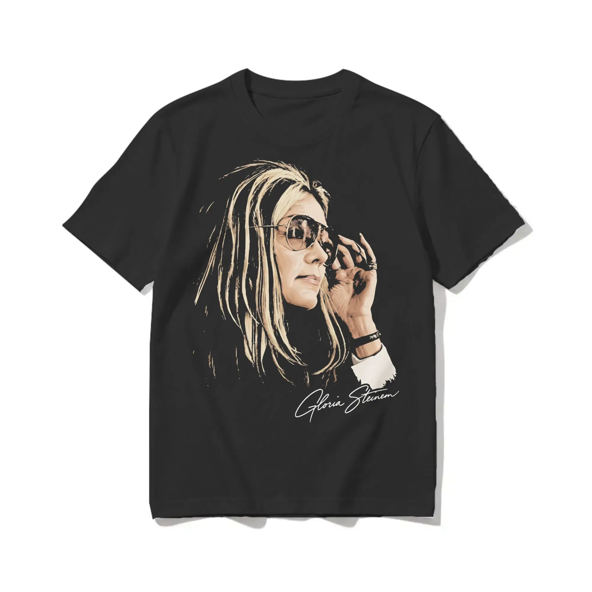 Rip Gloria Steinem T Shirts Men Women Pure Cotton Hipster T-Shirt Crewneck  Tee Shirt Short Sleeve Clothing Plus Size