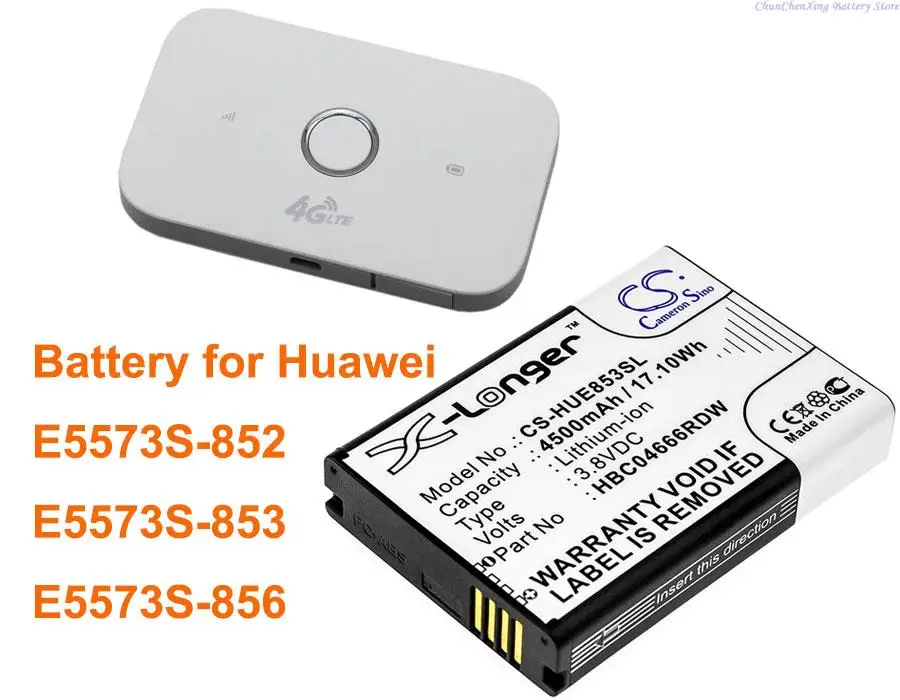 

Cameron Sino 4500mAh Hotspot Battery HBC04666RDW for Huawei E5573S-852, E5573S-853, E5573S-856