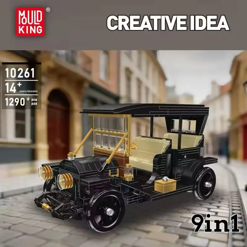

Mould King 10261 The 1910 Model 30 Vintage Car Building Blocks Bricks Desktop Decoration Assembly Kid Toy For Gift