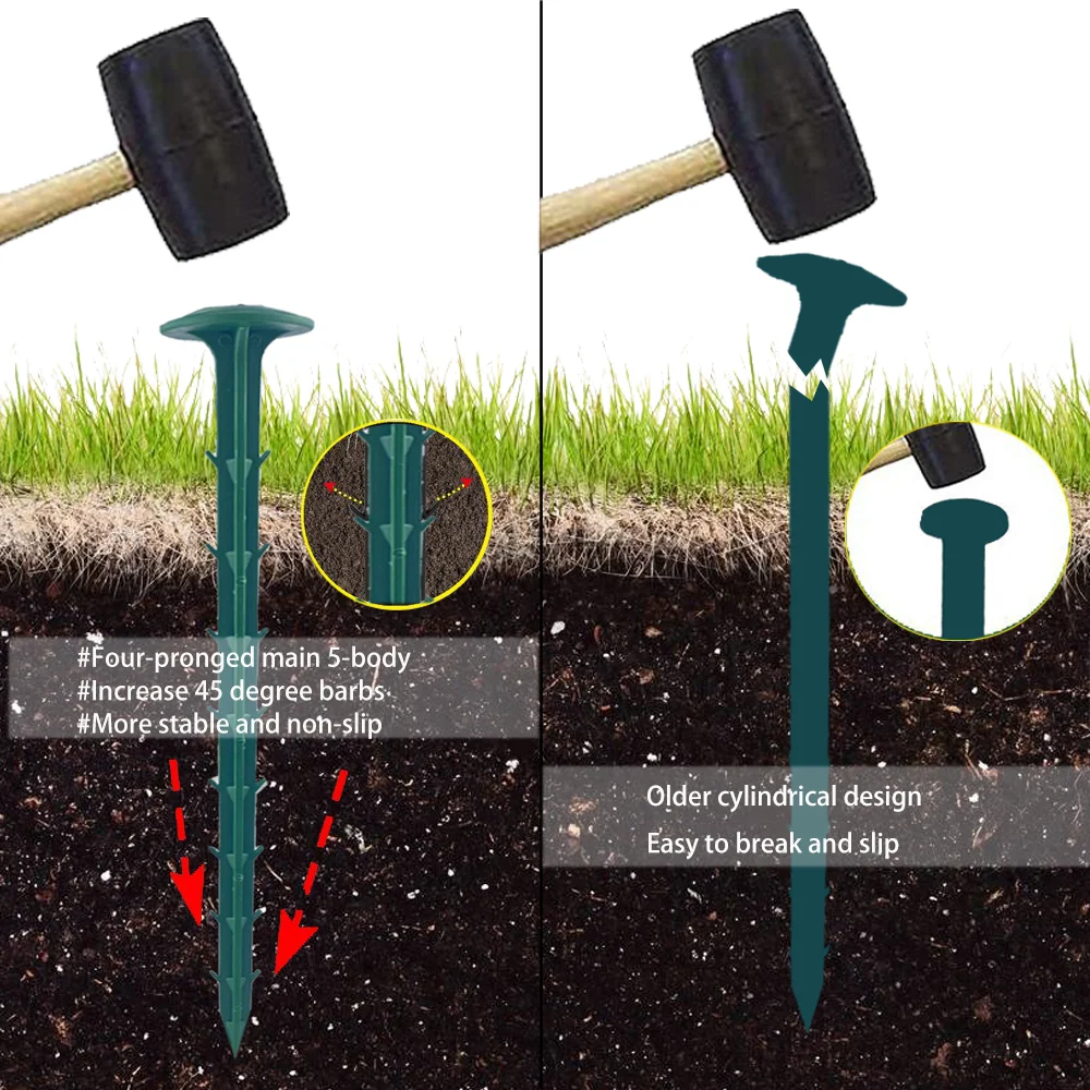 11/15/20/30cm Garten Landschafts bau Pfähle Rasens tifte Heringe Garten Grenze Kunststoff Kanten Verankerung Spikes für Outdoor Unkraut Barriere