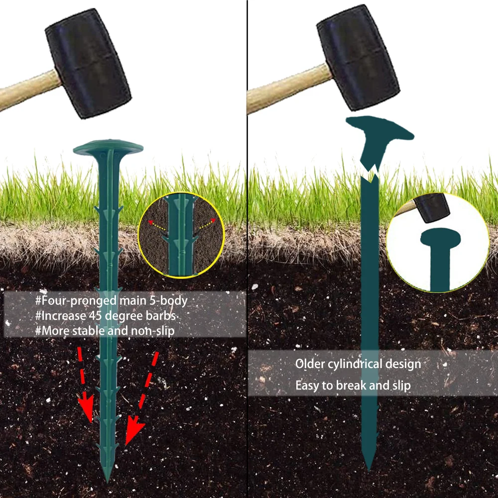 Jardim Paisagismo Stakes, gramado Pins, Pegs, Garden Border, afiação Anchor, Spikes para Outdoor Weed Barrier, 11 cm, 15 cm, 20 cm, 30cm