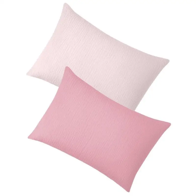 

652F Solid Color Pillow Cover for Toddlers, 2Pcs Breathable Kids Toddler Pillowcases Envelope Closure Protective Sleeve