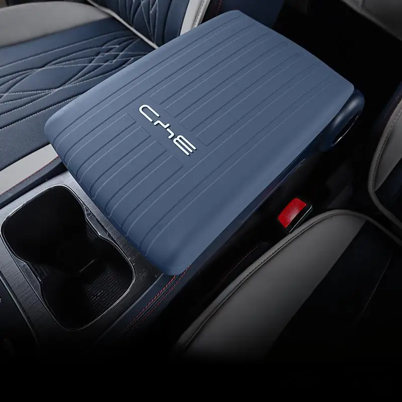 BYD Atto 3 مسند الذراع الغطاء الواقي ل BYD Atto 3 Yuan Plus 2022-2024 مسند ذراع السيارة غطاء صندوق السيليكا حماية السيارة الداخلية #4
