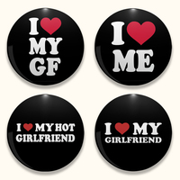 Simple I Love Me You  Badges for Accessories My Fictional Boyfriend Awesome Girlfriend Hot Wife Mom Dad  Lovers Friends Gifts