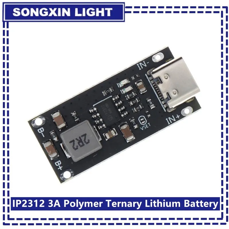 SX IP2312 CC/CV Mode Type-C USB Input High Current 3A Polymer Ternary Lithium Battery Quick Fast Charging Board 5V To 4.2V