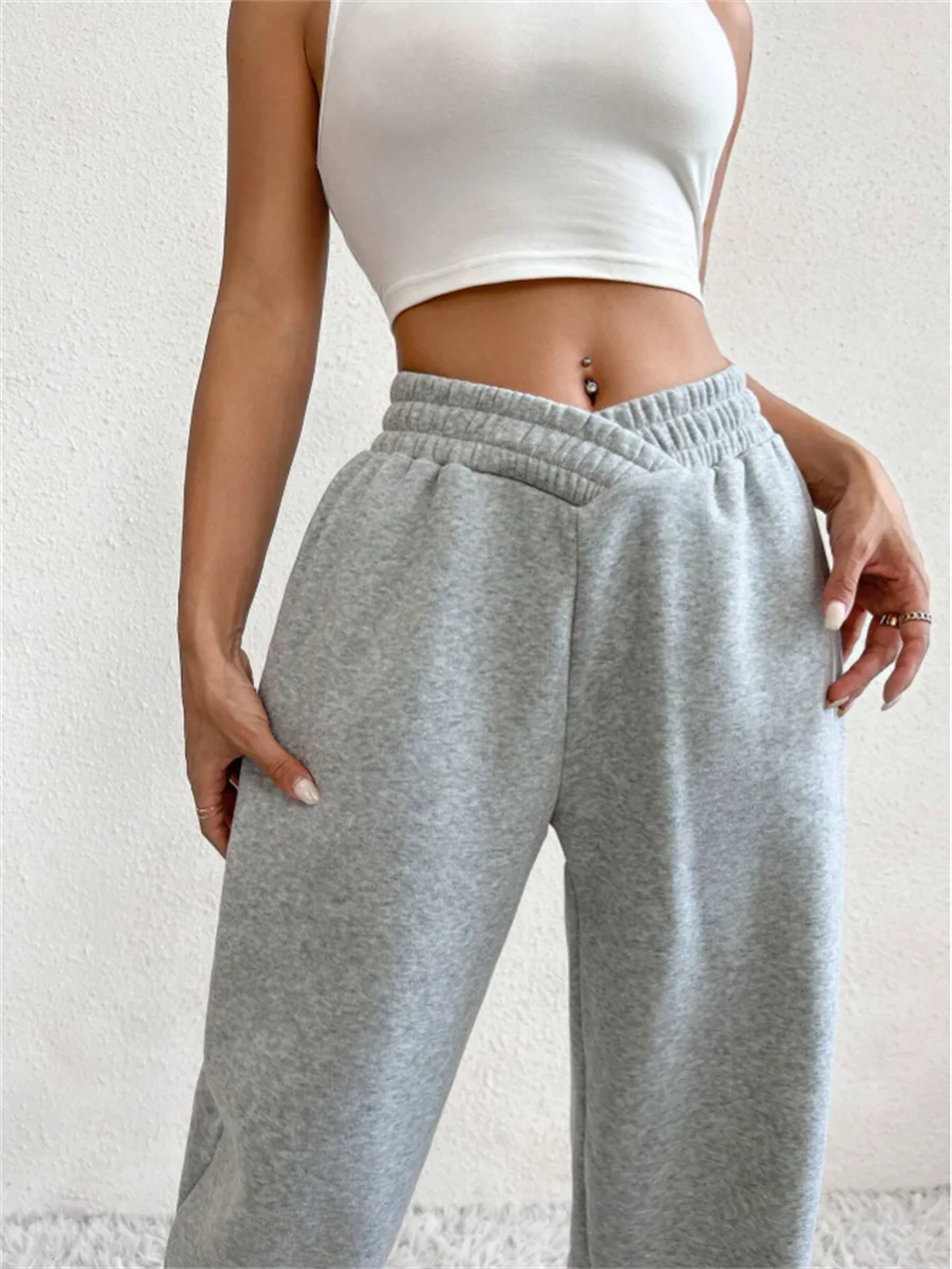 Women High Waist Sports Pants Oversize Sweatpants Joggers Yoga Outfit Sports Trousers Gym Casual Sports Baggy Sweatpants