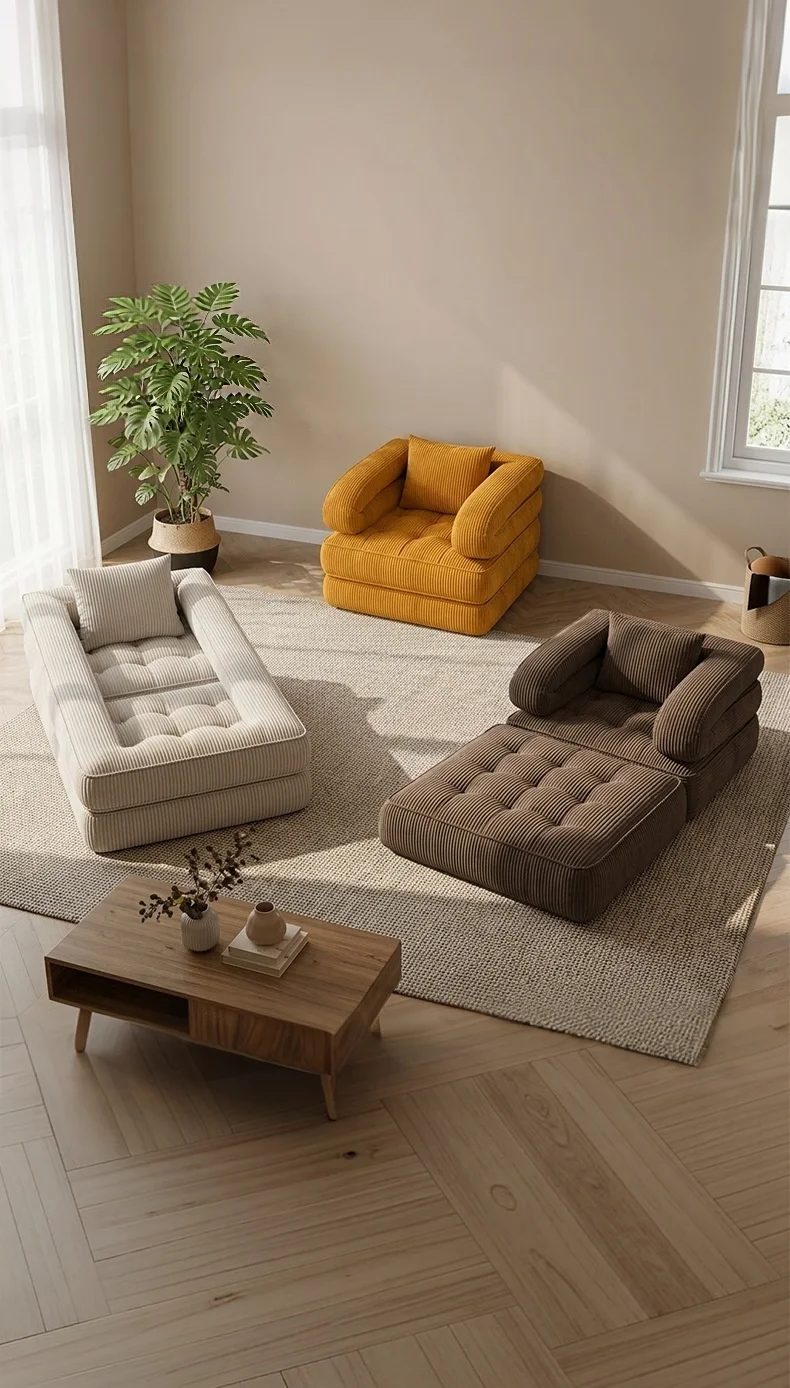 Compressed Single Tatami Sofa Bed Modern Eco-friendly Fabric and Sponge Suitable for Balcony Apartment Hotel Use Customizable
