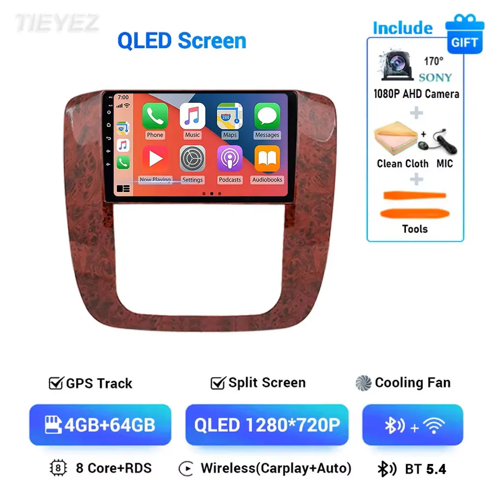 Android 15 Autoradio Voor GMC Yukon Chevrolet Tahoe Suburban 2007-2012 Navigatie GPS Auto Carplay Scherm Wifi 4G BT
