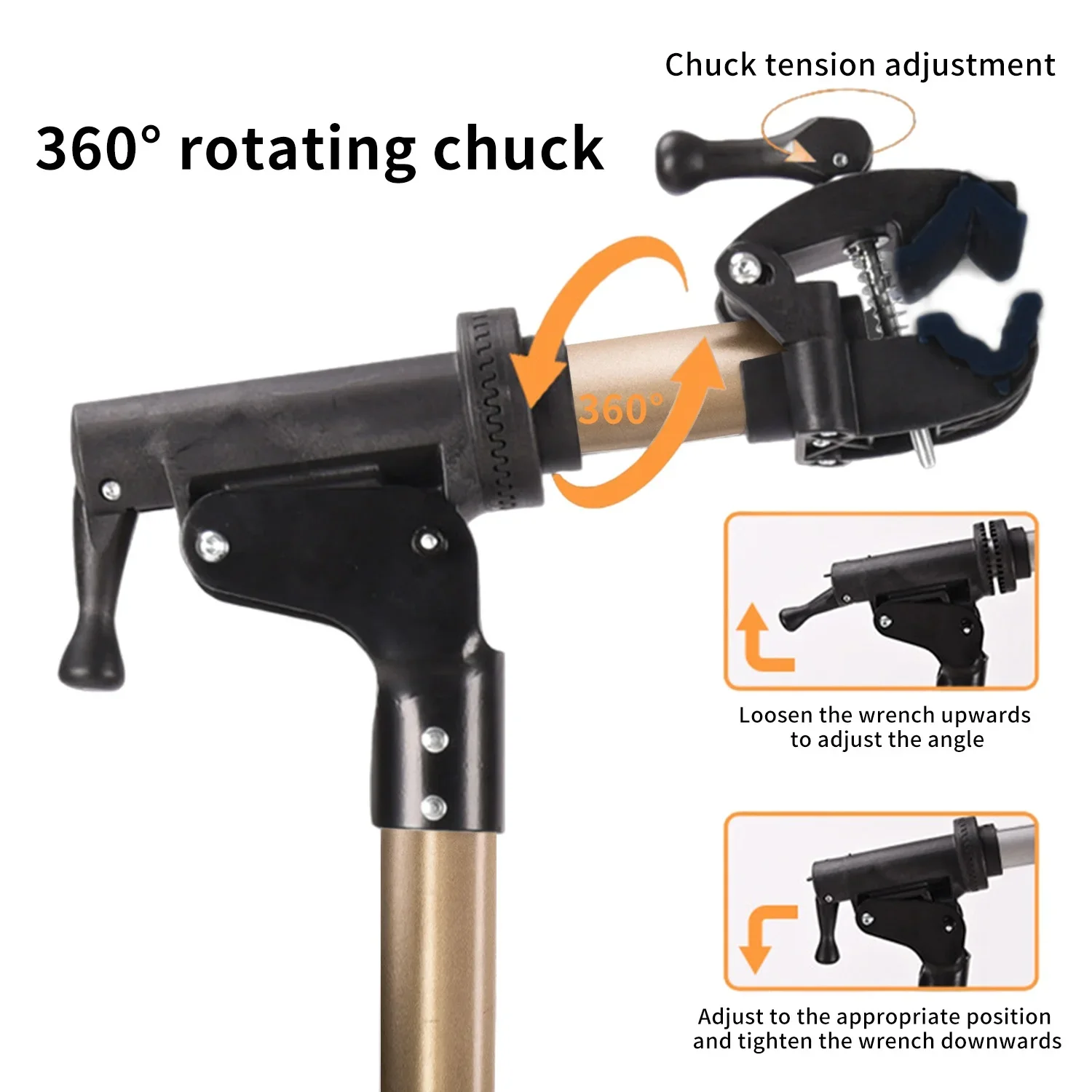 Profesjonalny stojak warsztatowy do naprawy rowerów, aluminiowy, regulowany w wysokości, składany.