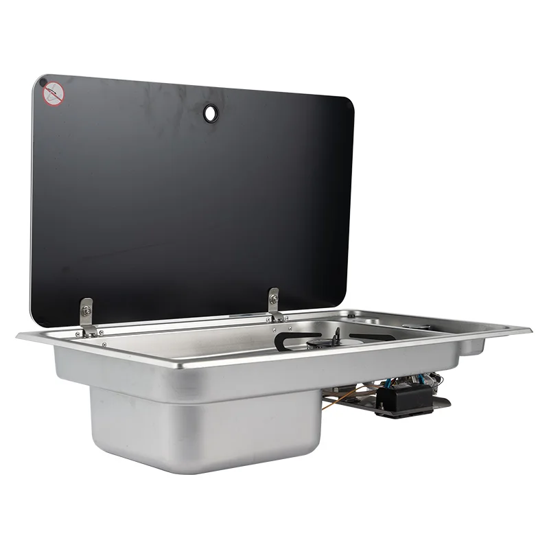 موقد غاز بشعلة واحدة من الفولاذ المقاوم للصدأ وحوض لمطبخ يخت قارب RV Caravan Motorhome #3